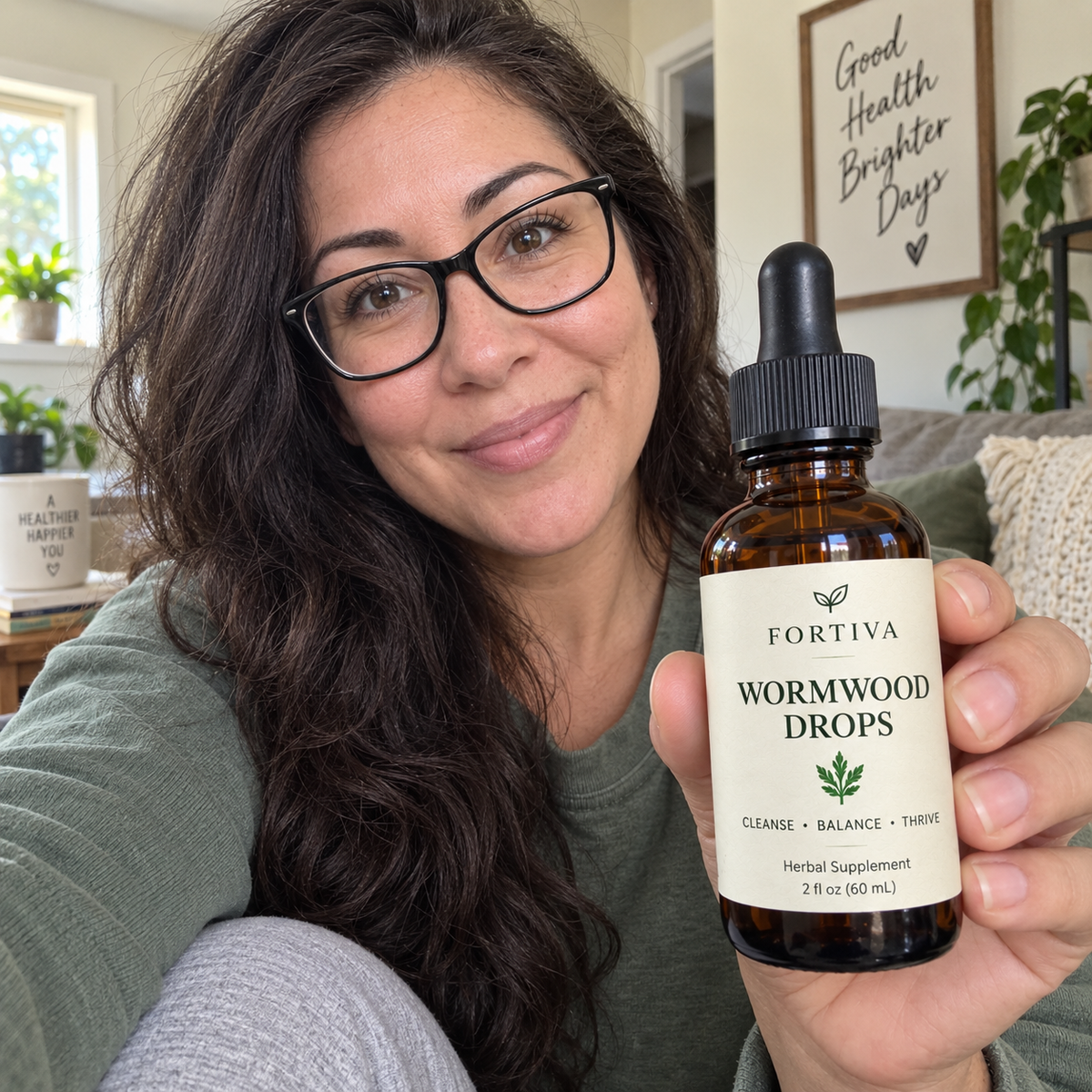 Fortiva Wormwood Drops customer lifestyle photo